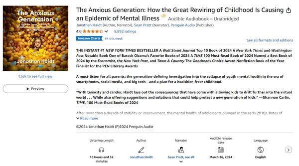 The Anxious Generation by Jonathan Haidt