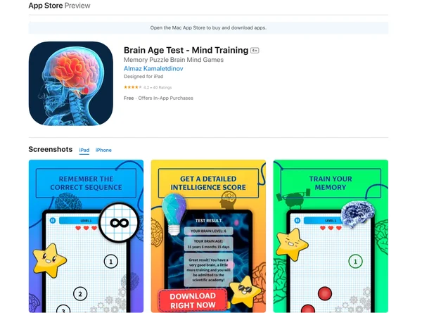 Brain Age Test: Mind Training