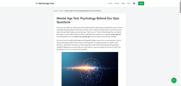 Mental Age Test: Psychology Behind Our Quiz Questions