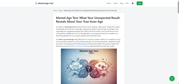Mental Age Test: What Your Unexpected Result Reveals About Your True Inner Age