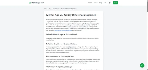 Mental Age vs. IQ: Key Differences Explained