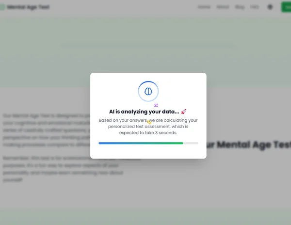AI分析个性化心理年龄报告的数据点