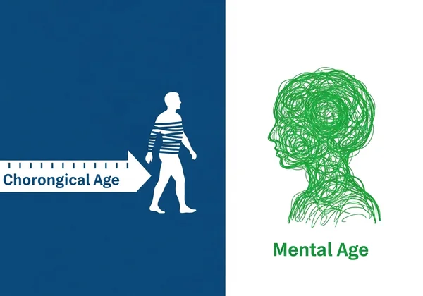 Visualizing the difference in mental and chronological age