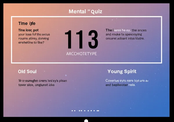 Bildschirm eines Online-Quiz, der das Ergebnis des mentalen Alters zeigt